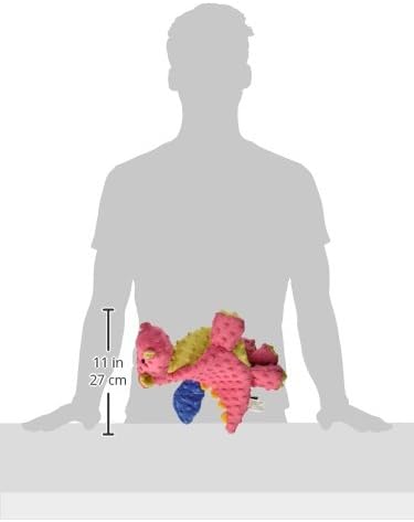 goDog Bubble Plush Dragons Squeaky Dog Toy, Chew Guard Technology - Coral, Large - PAWPICO