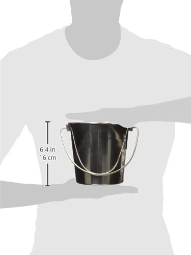 ProSelect Stainless Steel Flat Sided Pails — Durable Pails for Fences, Cages, Crates, or Kennels - 6", 2-Quart PetEdge