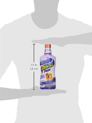 Dental Fresh Advanced Plaque and Tartar Water Additive, 17oz – Dog Teeth Cleaning Formula to Freshen Breath and Improve Overall Oral Health DentalFresh