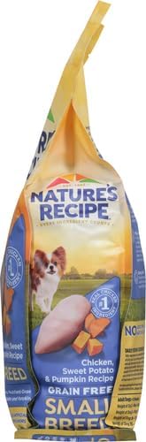Nature′s Recipe Grain Free Small Breed Chicken, Sweet Potato & Pumpkin Recipe Dry Dog Food, 4 lb. Bag (Pack of 2) - PAWPICO