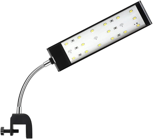 Aquarium Light Small LED Clip Light for Fish Tank 7W, 1 Yr Warranty DaToo