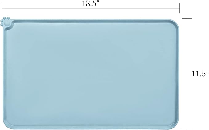 AUDWUD Silicone Waterproof Dog Cat Pet Feeding Mats,Anti Slip Pet Bowl Mats,Pet Feeding Mat - PAWPICO