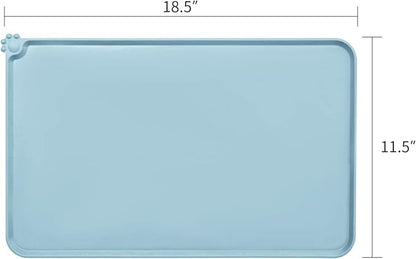 AUDWUD Silicone Waterproof Dog Cat Pet Feeding Mats,Anti Slip Pet Bowl Mats,Pet Feeding Mat - PAWPICO