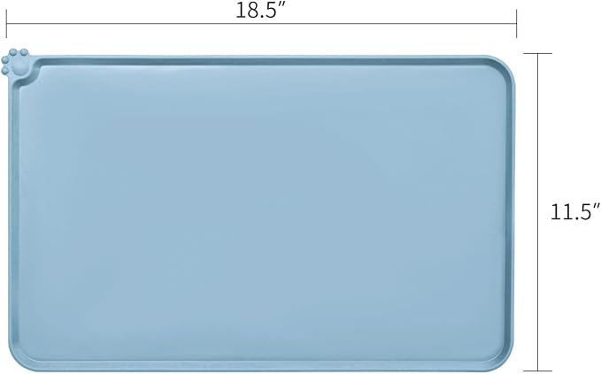 AUDWUD Silicone Waterproof Dog Cat Pet Feeding Mats,Anti Slip Pet Bowl Mats,Pet Feeding Mat - PAWPICO