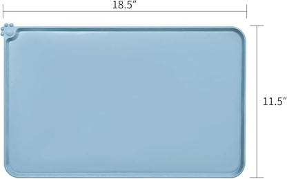 AUDWUD Silicone Waterproof Dog Cat Pet Feeding Mats,Anti Slip Pet Bowl Mats,Pet Feeding Mat - PAWPICO