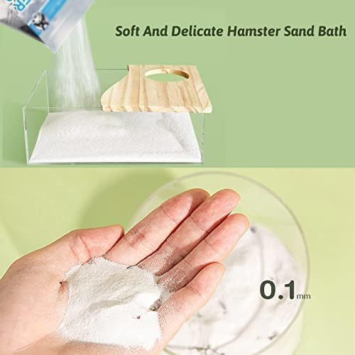 Hamster Hamster Bath Sand Dust Bathing Sand Gerbil Powder Grooming Sand for Tiny Friends Farm Chinchilla Dust Bath Potty Litter Sand 2LB Hamster Sand Hamiledyi