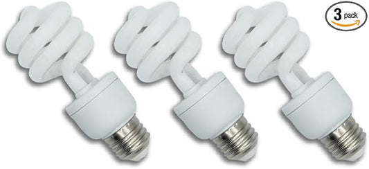 lumenivo 15 Watt UVB Reptile Light 5.0 15W Spiral Reptile Heat Terrarium Light Bulbs for Turtles, Gecko, Tortoise, Snake, Lizard, Chameleons, and Insects - 120V - 3 Pack Lumenivo