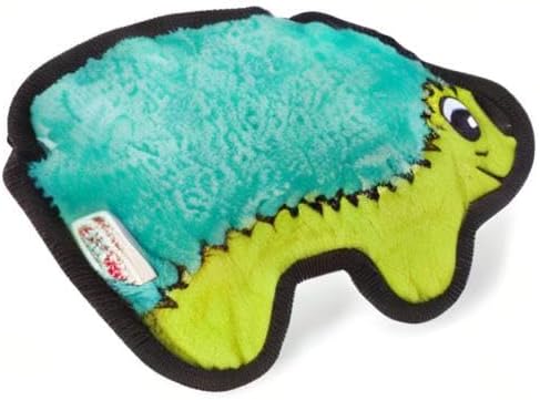 Outward Hound Durablez Tough Plush Squeaky Dog Toy, Hedgehog, Turquoise, XS - PAWPICO