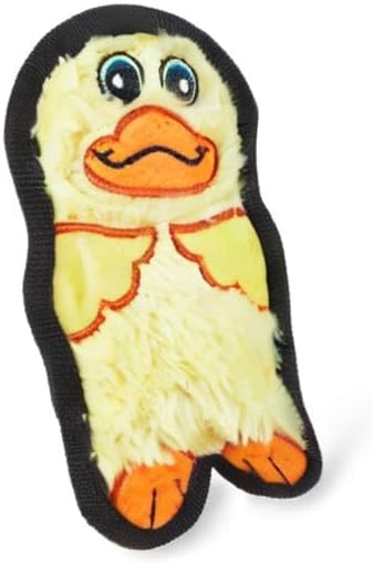 Outward Hound Durablez Tough Plush Squeaky Dog Toy, Duck, Yellow, XS - PAWPICO