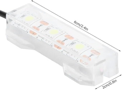 Small Aquarium Led Light, Multicolor Led Fish Tank Light for Freshwater Plants Aquarium Fish and Aquatic Pets Accessories (White Light) PAWPICO