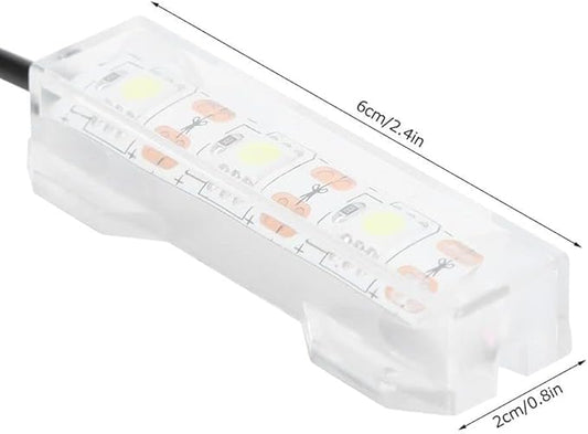 Small Aquarium Led Light, Multicolor Led Fish Tank Light for Freshwater Plants Aquarium Fish and Aquatic Pets Accessories (White Light) PAWPICO