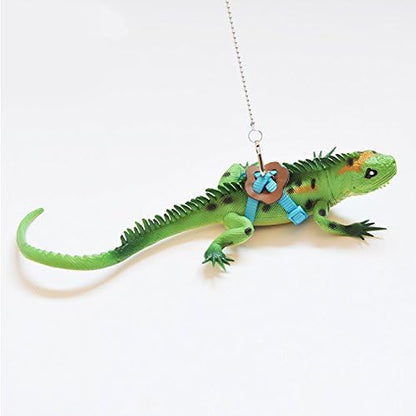 Hypeety Reptile Lizard Outdoor Walk Adjustable Harness Leash Anti-bite Light Soft Bearded Dragon Accessories Parrot African Grey Cockatoo Macaw Ringneck Outside Free Lovebird Supplies (Random Color) Hypeety