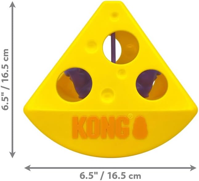 KONG Rewards Rocker - Wedge of Cheese - Interactive Puzzle Catnip/Treat Dispensing Toy - PAWPICO