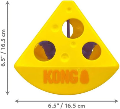 KONG Rewards Rocker - Wedge of Cheese - Interactive Puzzle Catnip/Treat Dispensing Toy - PAWPICO