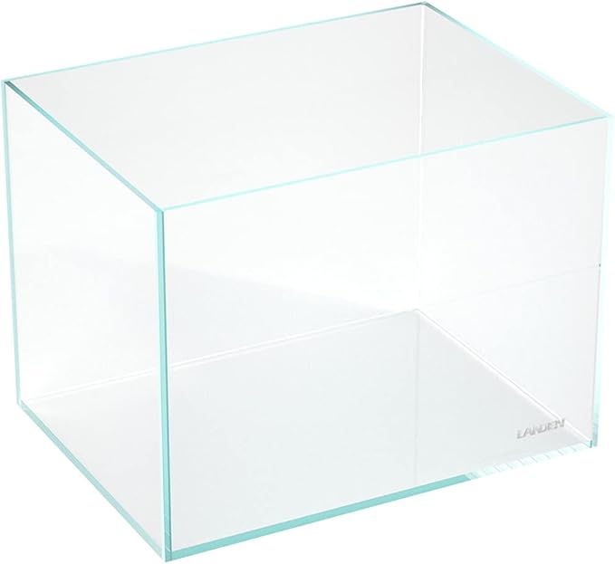 Landen 60H 30 Gallon Rimless Low Iron Aquarium Tank, 23.6" W × 17.7" D × 17.7" H (60cm x 45cm x 45cm) 8mm Thickness with Black Nano Foam Leveling mat Included Landen