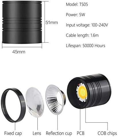 LED Aquarium Light - Freshwater Fish Tank Light Vivarium Terrarium Spotlight 3 Colors 3000K 4000K 6000K Cool Warm White for Planted Fish Tank (3 Colors) NILIPAL