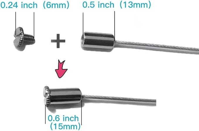 Adjustable Light Suspension Kit - 8 Pcs Luminaire Installation Hardware with 3.4ft Cable for Commercial Aquarium, LED Panel Lights, and More - Supports up to 11 lbs Per Strip Vigtayue