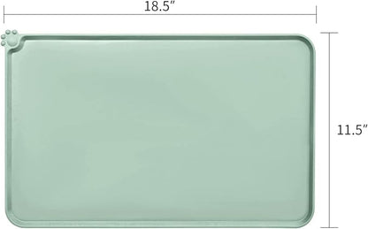 AUDWUD Silicone Waterproof Dog Cat Pet Feeding Mats,Anti Slip Pet Bowl Mats,Pet Feeding Mat - PAWPICO