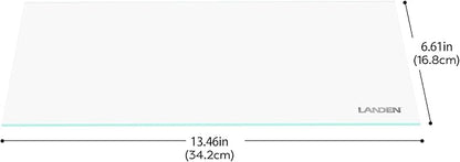 LANDEN 4mm Thick Clear Glass Aquarium Lid, Includes 4 Clips for Secure Placement, 342 x 168mm(13.46x6.61 inches for 350-354mm Inner Length Aquariums, Adapted to LANDEN NA362226 Landen