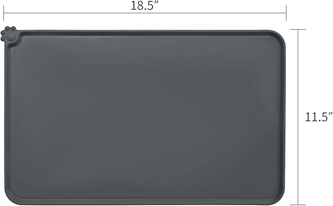 AUDWUD Silicone Waterproof Dog Cat Pet Feeding Mats,Anti Slip Pet Bowl Mats,Pet Feeding Mat - PAWPICO