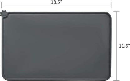 AUDWUD Silicone Waterproof Dog Cat Pet Feeding Mats,Anti Slip Pet Bowl Mats,Pet Feeding Mat - PAWPICO