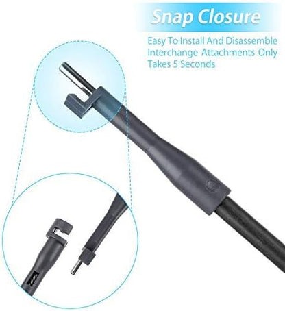 Carefree Fish 4IN1 Carbon Fiber Aquarium Cleaning Tools Long Handle Adjustable Length 18~24Inch Fish Tank Cleaner Kit Alage Scraper Scrubber Brushes Set Bewatermyfriend