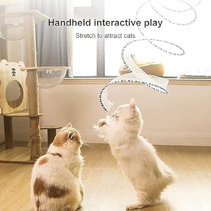 2Pcs Folded Cat Tunnel Toy for Indoor Cats,Collapsible Pet Spring Cat Toys with Feather Mouse Upgrade Interactive Toy Playing Tent for Puppy Kitten Accessories Home Self-Happy Cat Toys (Yellow) - PAWPICO