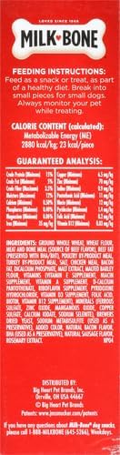 Milk-Bone Flavor Snacks Dog Treats, Small Biscuits, 24 Ounce Crunchy Texture Helps Reduce Tartar (Pack of 2) - PAWPICO