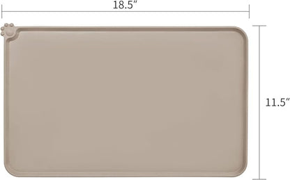 AUDWUD Silicone Waterproof Dog Cat Pet Feeding Mats,Anti Slip Pet Bowl Mats,Pet Feeding Mat - PAWPICO