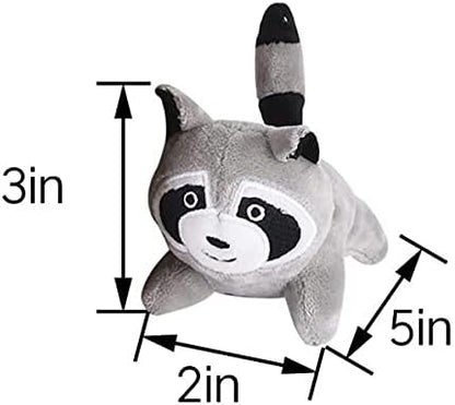Raccoon in Tree Hide and Seek Dog Toy for Small and Medium Size Dogs, Plush Raccoon Inside Trunk Dog Toy with Squeaker, Interactive Burrow Dog Toy (Tree with Raccoons, Small) - PAWPICO