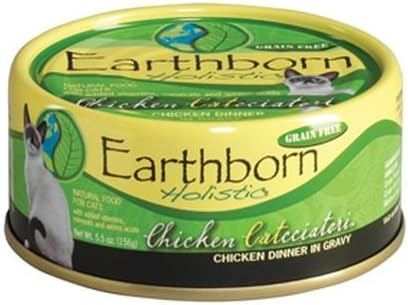 Earthborn Holistic Wet Cat Food Variety Pack - 3 Flavors (Catalina Catch, Chicken Catcciatori, and Monterey Medley) - 5.5 Ounces Each (12 Cans Total) - PAWPICO