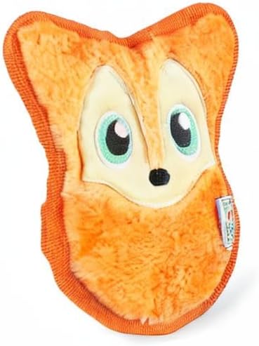 Outward Hound Durablez Tough Plush Squeaky Dog Toy, Fox, Orange, XS - PAWPICO