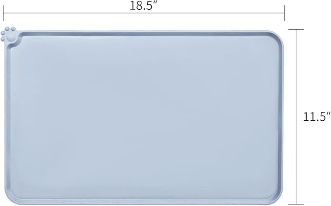 AUDWUD Silicone Waterproof Dog Cat Pet Feeding Mats,Anti Slip Pet Bowl Mats,Pet Feeding Mat - PAWPICO