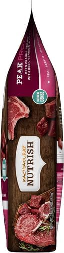 Rachael Ray Nutrish PEAK Natural Dry Dog Food, Open Prairie Recipe with Beef, Venison & Lamb, 23 Pounds, Grain Free (Packaging May Vary) - PAWPICO