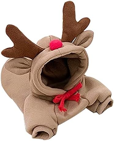 Warm Dog Winter Clothes Cute Fruit Dog Coat Hoodies Fleece Pet Dogs Costume Jacket for French Bulldog Chihuahua Ropa para Perro(Coffee,XS) - PAWPICO
