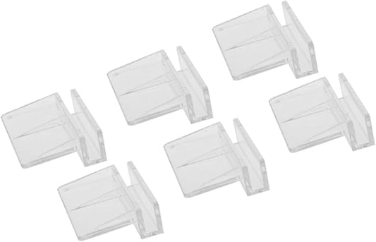 10Pcs Transparent Plastic Aquarium Cover Bracket Supports for Home Fish Tanks Durable Clips for Secure Lid Placement Aquariums BUGUUYO