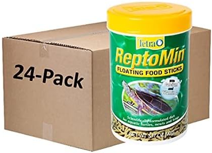Tetra ReptoMin Floating Food Sticks 3.17 Ounces, for Aquatic Turtles, Newts and Frogs (1 CASE of 24 Individual 3.17 Ounce Bottles) Tetra