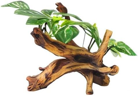 Smoothedo-Pets Fish Tank Decorations Aquarium Decor 5inch Ornaments Betta Leaf pad Hammock Artifical Driftwood Cave Goldfish Bowl Accessories (Type-J) EnvironmentFriendlyArtificialPlasticPlantAquariumDecoration