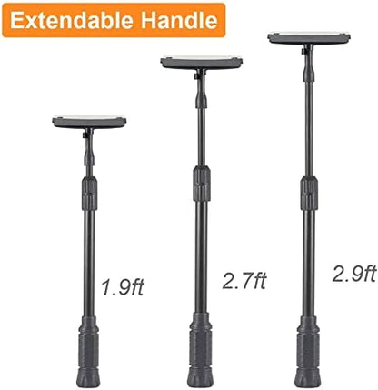 hygger Carbon Fiber 6 in 1 Aquarium Cleaning Tool Kit Al-gae Scraper Scrubber Pad Sponge Telescopic Handle Fish Tank Brush Cleaner Set for Saltwater Freshwater hygger