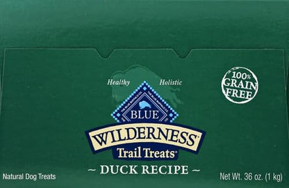 Blue Buffalo Wilderness Trail Treats High Protein Grain Free Dog Biscuits Crunchy Dog Treats, Duck Recipe, 36-oz Box - PAWPICO