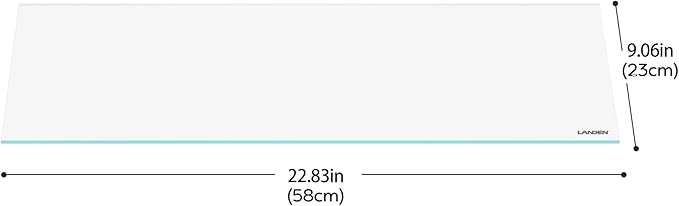 LANDEN 4mm Thick Clear Glass Aquarium Lid,Includes 4 Clips for Secure Placement, 580 x 230mm,(22.83x9.06 inches) for 583-585mm Inner Length Aquariums,Adapted to SD603036/SL603018 Landen