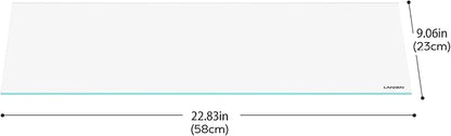LANDEN 4mm Thick Clear Glass Aquarium Lid,Includes 4 Clips for Secure Placement, 580 x 230mm,(22.83x9.06 inches) for 583-585mm Inner Length Aquariums,Adapted to SD603036/SL603018 Landen