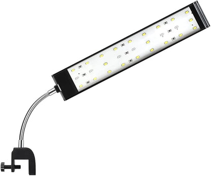 Aquarium Light Small LED Clip Light for Fish Tank 10W, 1 Yr Warranty DaToo