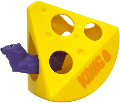 KONG Rewards Rocker - Wedge of Cheese - Interactive Puzzle Catnip/Treat Dispensing Toy - PAWPICO