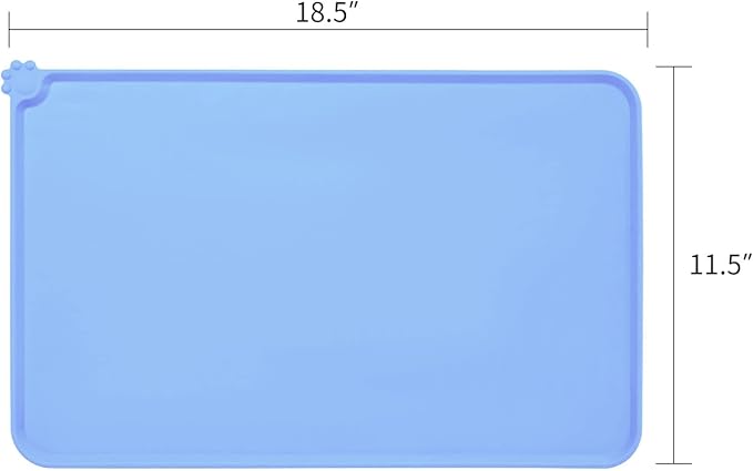 AUDWUD Silicone Waterproof Dog Cat Pet Feeding Mats,Anti Slip Pet Bowl Mats,Pet Feeding Mat - PAWPICO