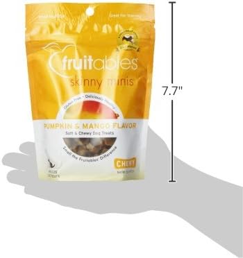 Fruitables Skinny Mini Dog Treats – Healthy Treats for Dogs – Low Calorie Training Treats – Free of Wheat, Corn and Soy – Pumpkin and Mango – 5 Ounces (Pack of 2) - PAWPICO