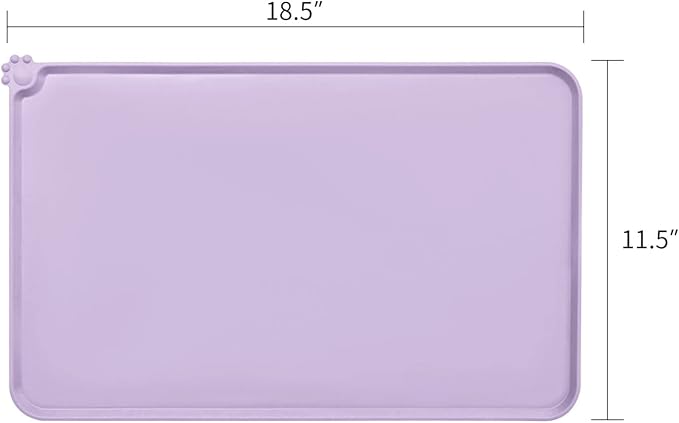 AUDWUD Silicone Waterproof Dog Cat Pet Feeding Mats,Anti Slip Pet Bowl Mats,Pet Feeding Mat - PAWPICO