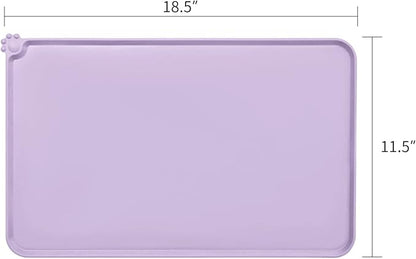 AUDWUD Silicone Waterproof Dog Cat Pet Feeding Mats,Anti Slip Pet Bowl Mats,Pet Feeding Mat - PAWPICO