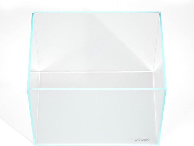 Landen 60H 30 Gallon Rimless Low Iron Aquarium Tank, 23.6" W × 17.7" D × 17.7" H (60cm x 45cm x 45cm) 8mm Thickness with Black Nano Foam Leveling mat Included Landen
