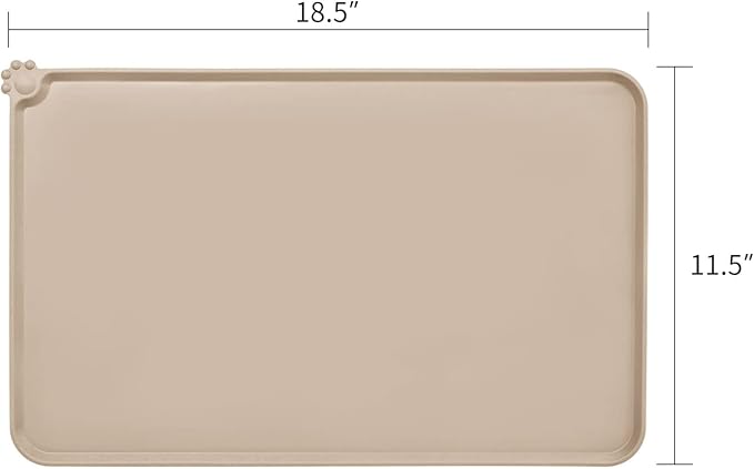 AUDWUD Silicone Waterproof Dog Cat Pet Feeding Mats,Anti Slip Pet Bowl Mats,Pet Feeding Mat - PAWPICO